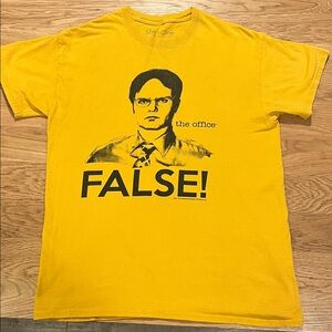 Yellow Graphic T-Shirt with 'The Office' Print